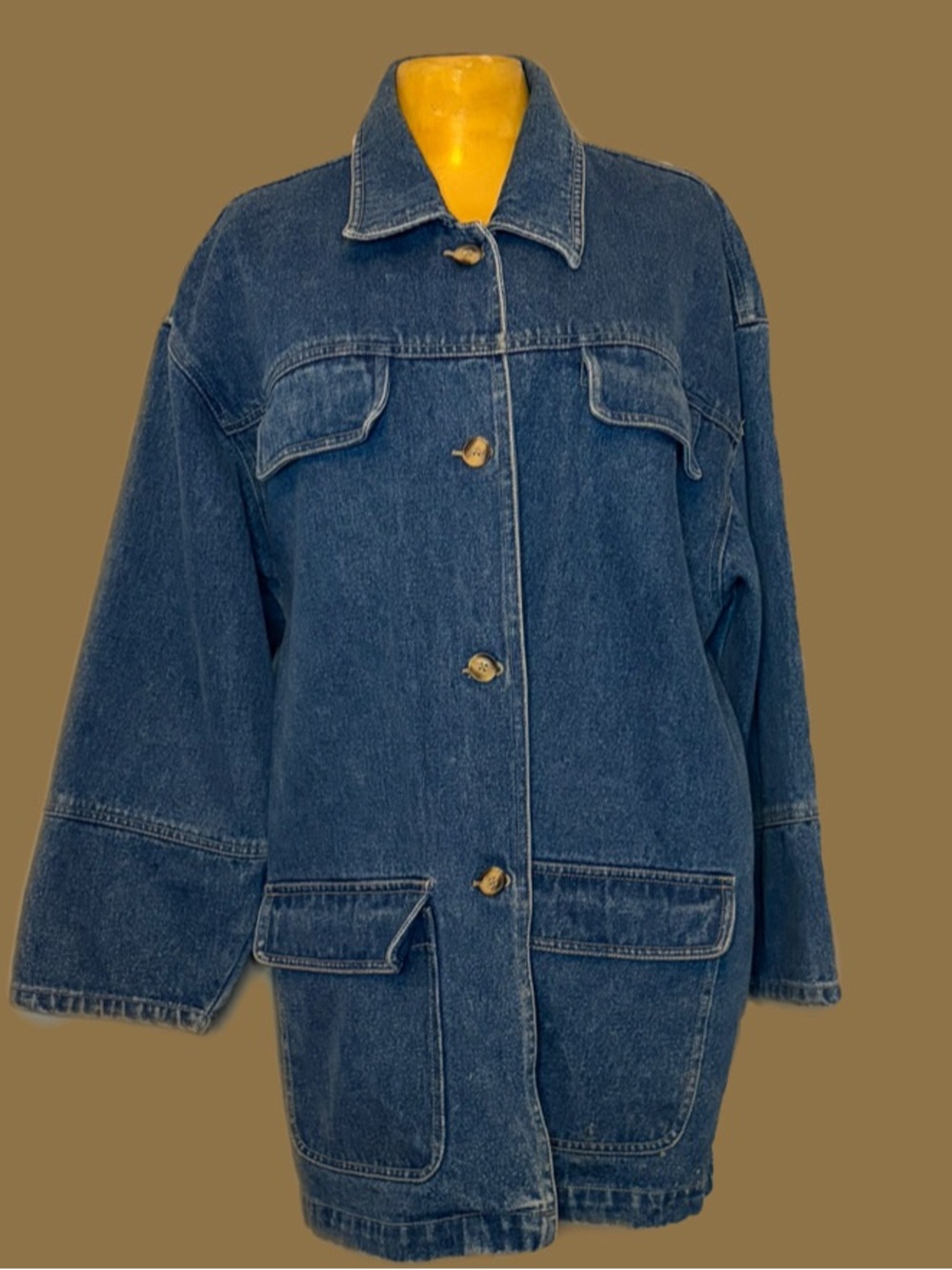 🫐Vintage Longline 90s Denim Chore Coat🫐